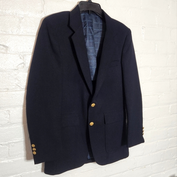 Vintage Navy Sears Perma-Prest Classic Collection Suit Coat - Picture 3 of 8